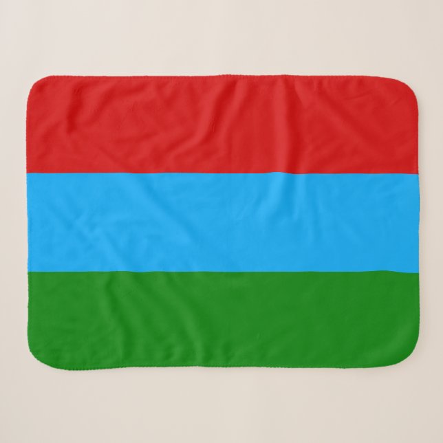 Republic of Karelia Flag Sherpa Blanket (Front (Horizontal))