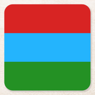 Republic of Karelia Flag Square Paper Coaster