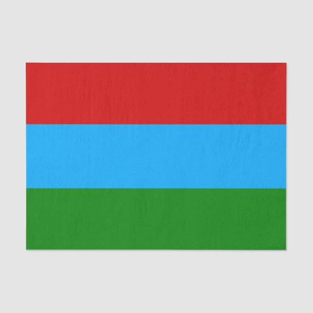 Republic of Karelia Flag Tissue Paper (Front)