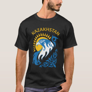 Republic Of Kazakhstan Qazaqstan Kazakh Flag T-Shirt