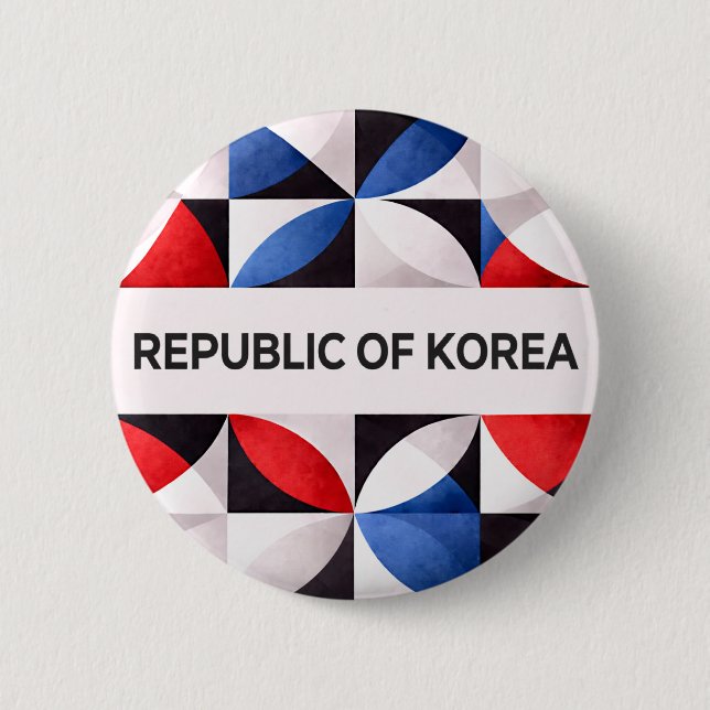 Republic of Korea 2 Inch Round Button (Front)