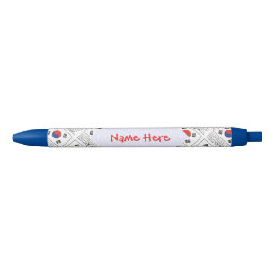 Republic of Korea Flag Personalized Black Ink Pen