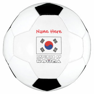 Republic of Korea Flag Personalized Soccer Ball