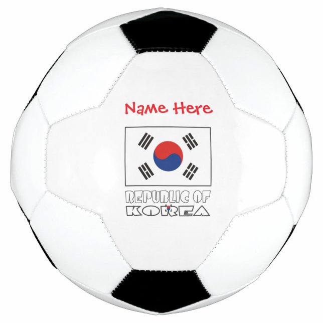 Republic of Korea Flag Personalized  Soccer Ball (Front)
