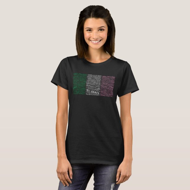 Republic of Newfoundland Flag Shirt (black) (Front Full)