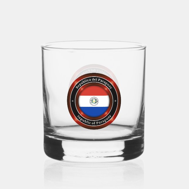 Republic of Paraguay Whiskey Glass (Front)