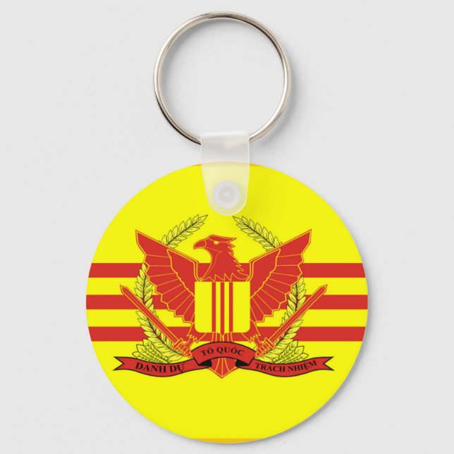 Republic of South Vietnam Military Forces Flag Keychain (Front)