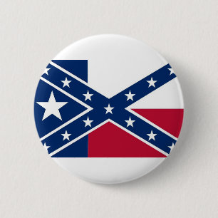 Republic of Texas Flag 2 Inch Round Button