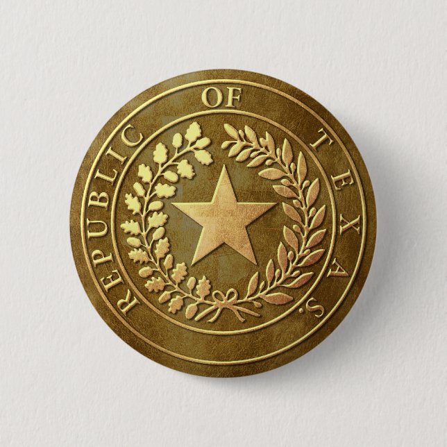 Republic of Texas Seal 2 Inch Round Button (Front)