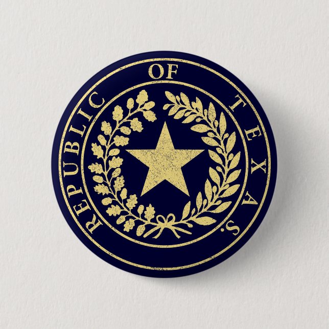 Republic of Texas Seal 2 Inch Round Button (Front)
