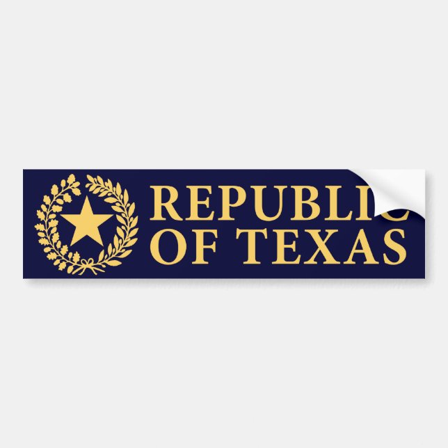 Republic of Texas Seal Bumper Sticker (Front)
