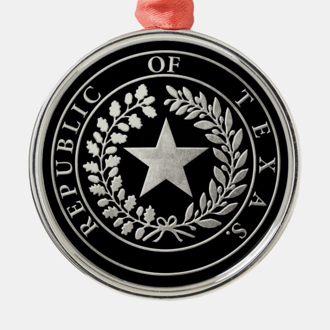 Republic of Texas Seal Metal Ornament (Front)