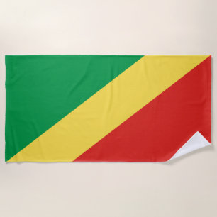 Republic of the Congo Flag Beach Towel