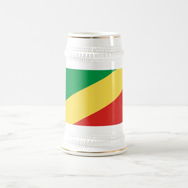 Republic of the Congo Flag Beer Stein (Center)
