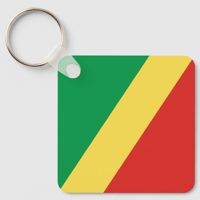 Republic of the Congo Flag Keychain (Front)