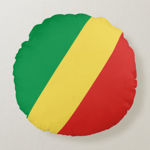 Republic of the Congo Flag Round Pillow