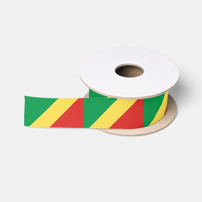 Republic of the Congo Flag Satin Ribbon (Spool)