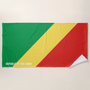 Republic of the Congo Flag Splendid Patriotic Beach Towel