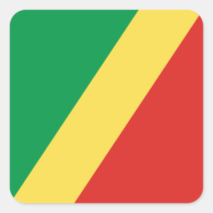 Republic of the Congo Flag Square Sticker