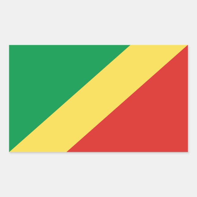 Republic of the Congo Flag Sticker (Front)