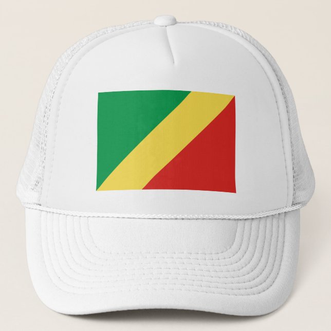 Republic of the Congo Flag Trucker Hat (Front)