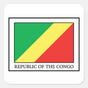 Republic of the Congo Square Sticker