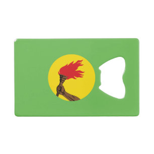 Republic of Zaire Flag - Democratic Republic Congo Credit Card Bottle Opener