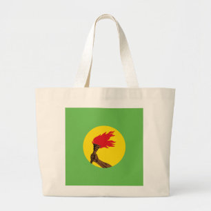 Republic of Zaire Flag - Democratic Republic Congo Large Tote Bag