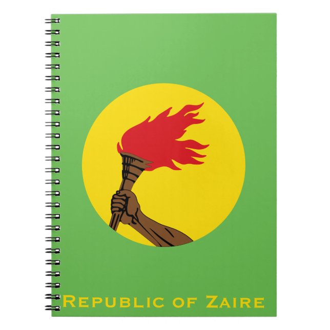 Republic of Zaire Flag  Notebook (Front)