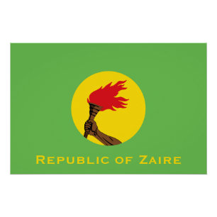 Republic of Zaire Flag  Poster