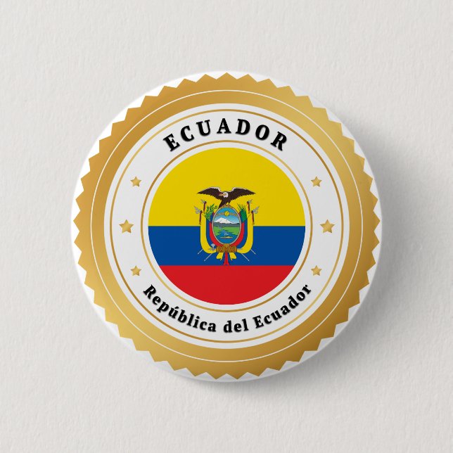 República del Ecuador  2 Inch Round Button (Front)