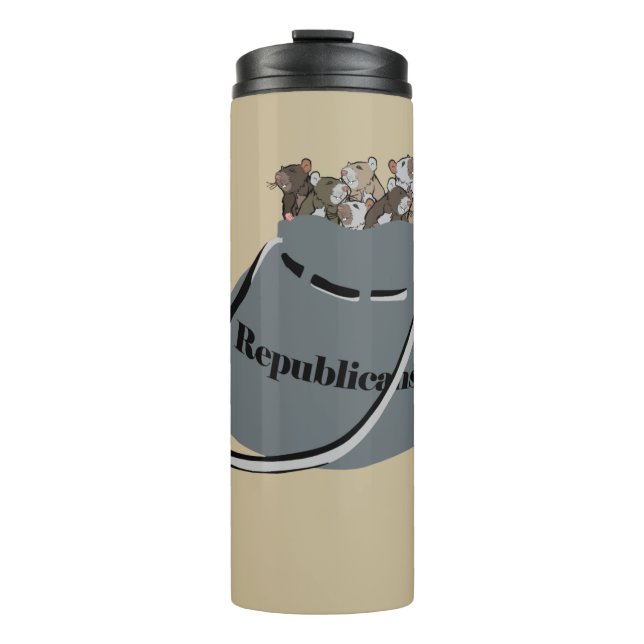 Republican Bag of Rats Thermal Tumbler (Front)