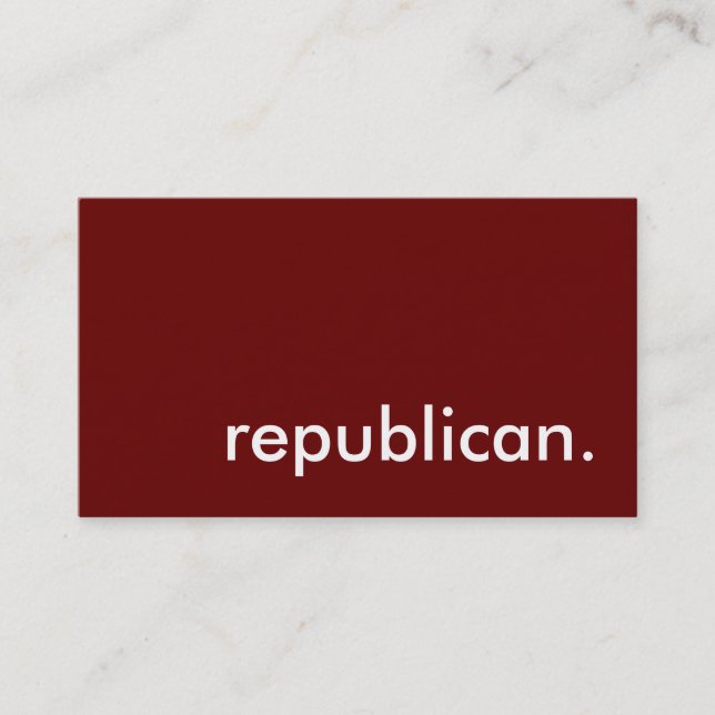 republican. business card (Front)