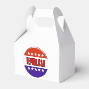 Republican Button Favor Box