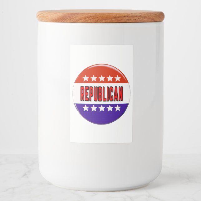 Republican Button Food Label (Front)