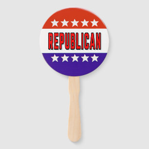 Republican Button Hand Fan