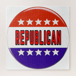 Republican Button Jigsaw Puzzle