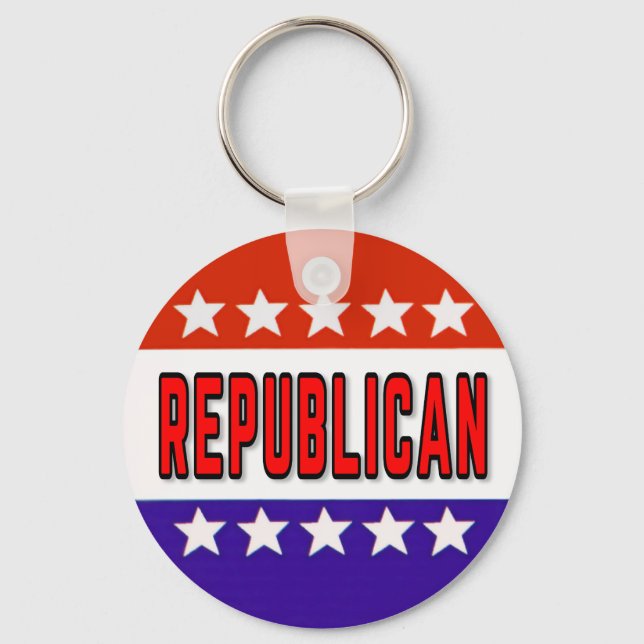 Republican Button Keychain (Front)