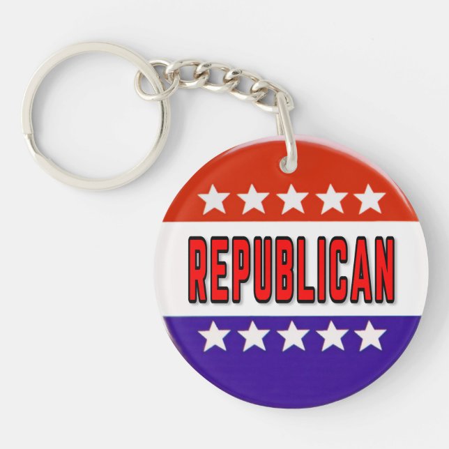 Republican Button Keychain (Front)