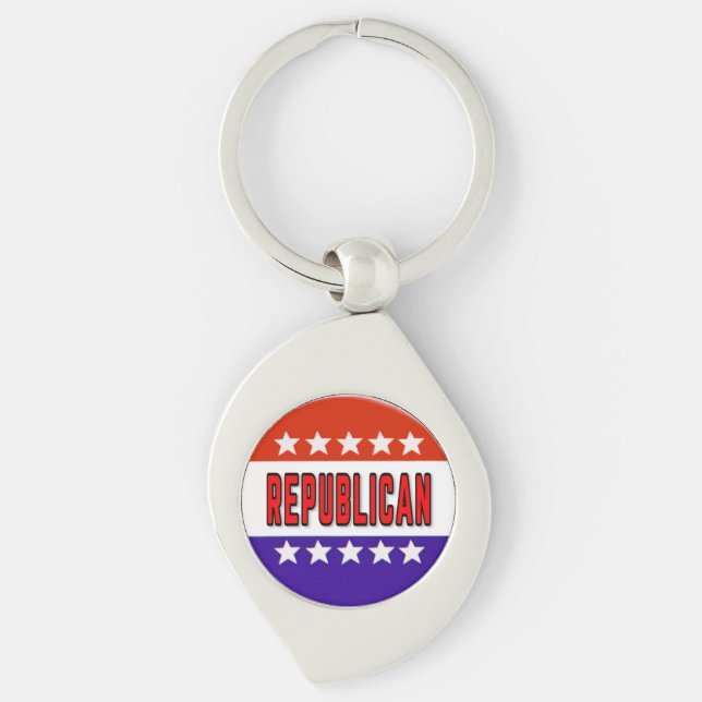 Republican Button Keychain (Front)