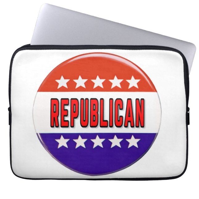 Republican Button Laptop Sleeve (Front)