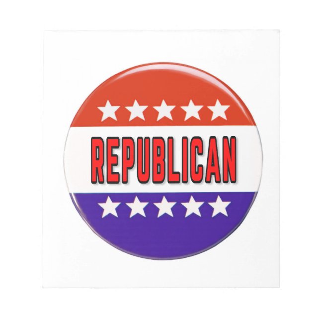 Republican Button Notepad (Front)