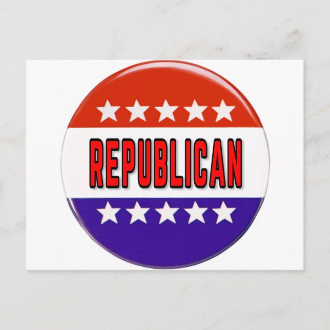 Republican Button Postcard (Front)