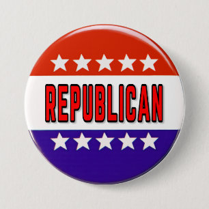 Republican Button, Republican, Election, Button, 3 Inch Round Button