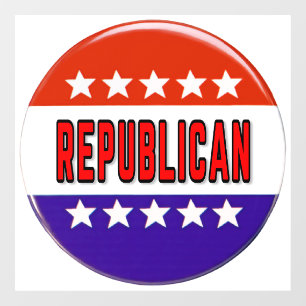 Republican Button Window Cling