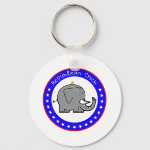 republican chick keychain