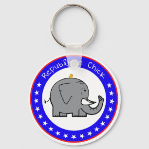 republican chick keychain