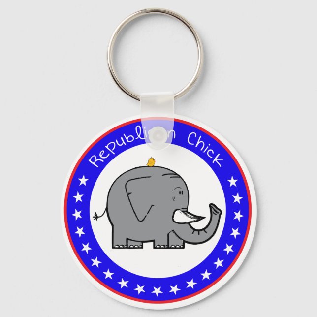 republican chick keychain (Front)