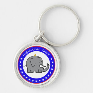 republican chick keychain