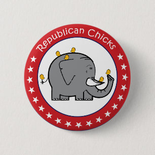 republican chicks 2 inch round button